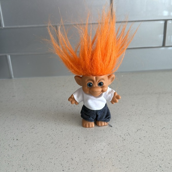 🏴 vintage Troll Doll with Orange Hair - Picture 2 of 8